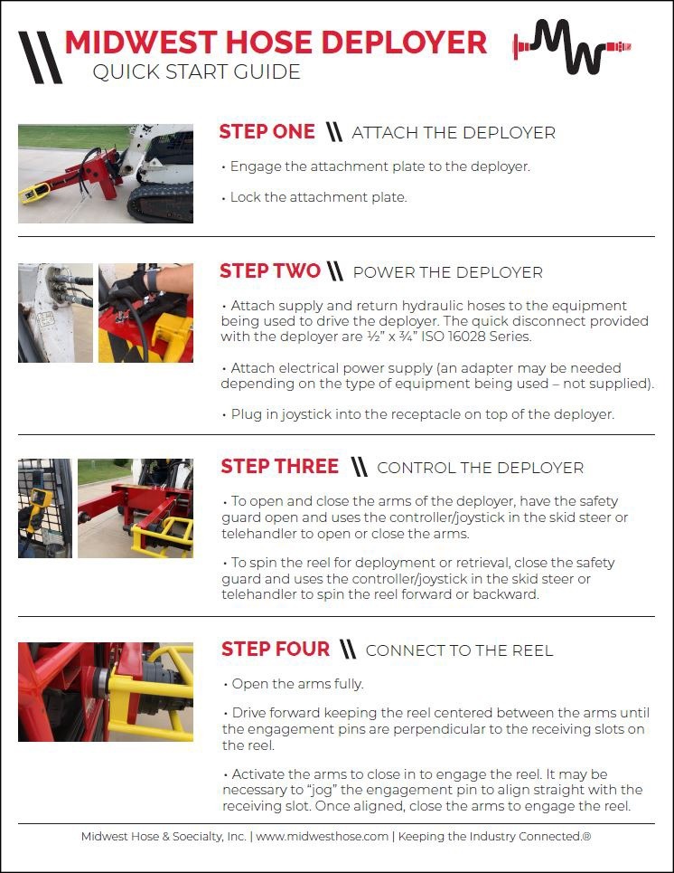 Midwest Hose quick deployer start guide preview image