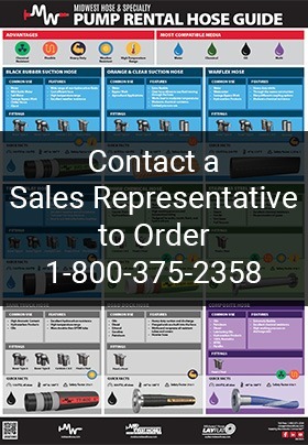 MWH pump rental hose guide poster preview. Contact us to order 1-800-375-2358
