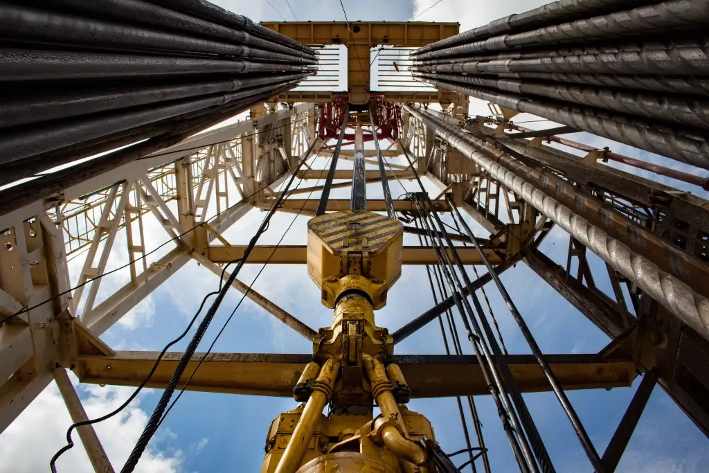 Low angle view of a derrick