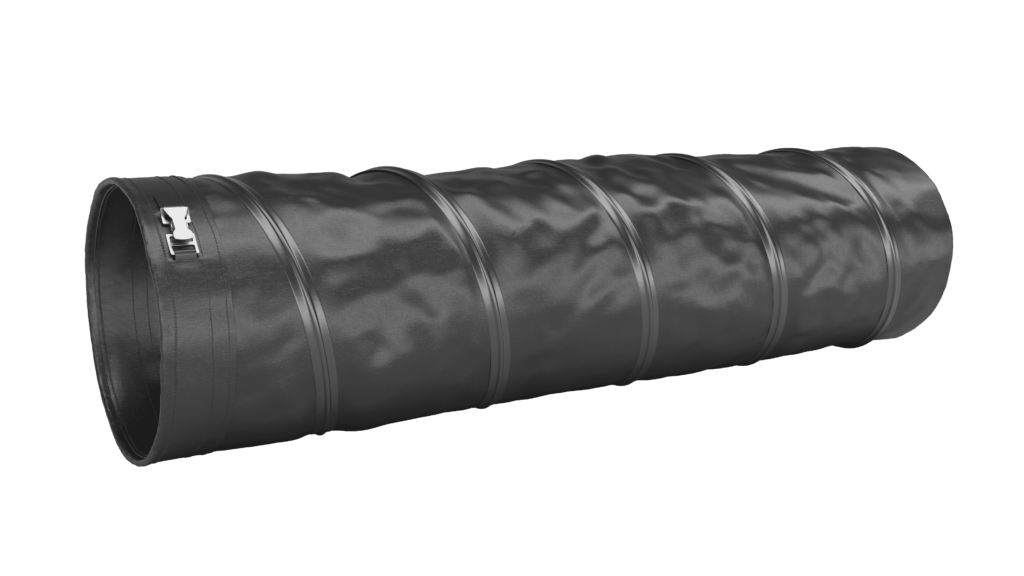 Insulated Heat Duct Hose, Belt_Wire End Black-Black illustration
