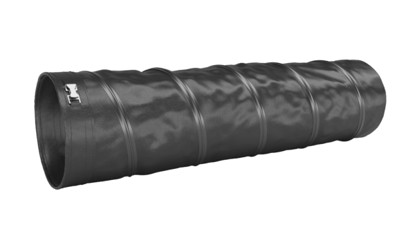 Insulated Heat Duct Hose, Belt_Wire End Black-Black illustration